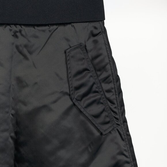 Acne Studios Pag Bomber Black Nylon A-Line Midi Skirt - Picture 4 of 8